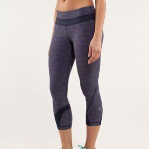Lululemon Run: Inspire Crop II Wee Are From Space Deep Indigo Multi / Inkwell